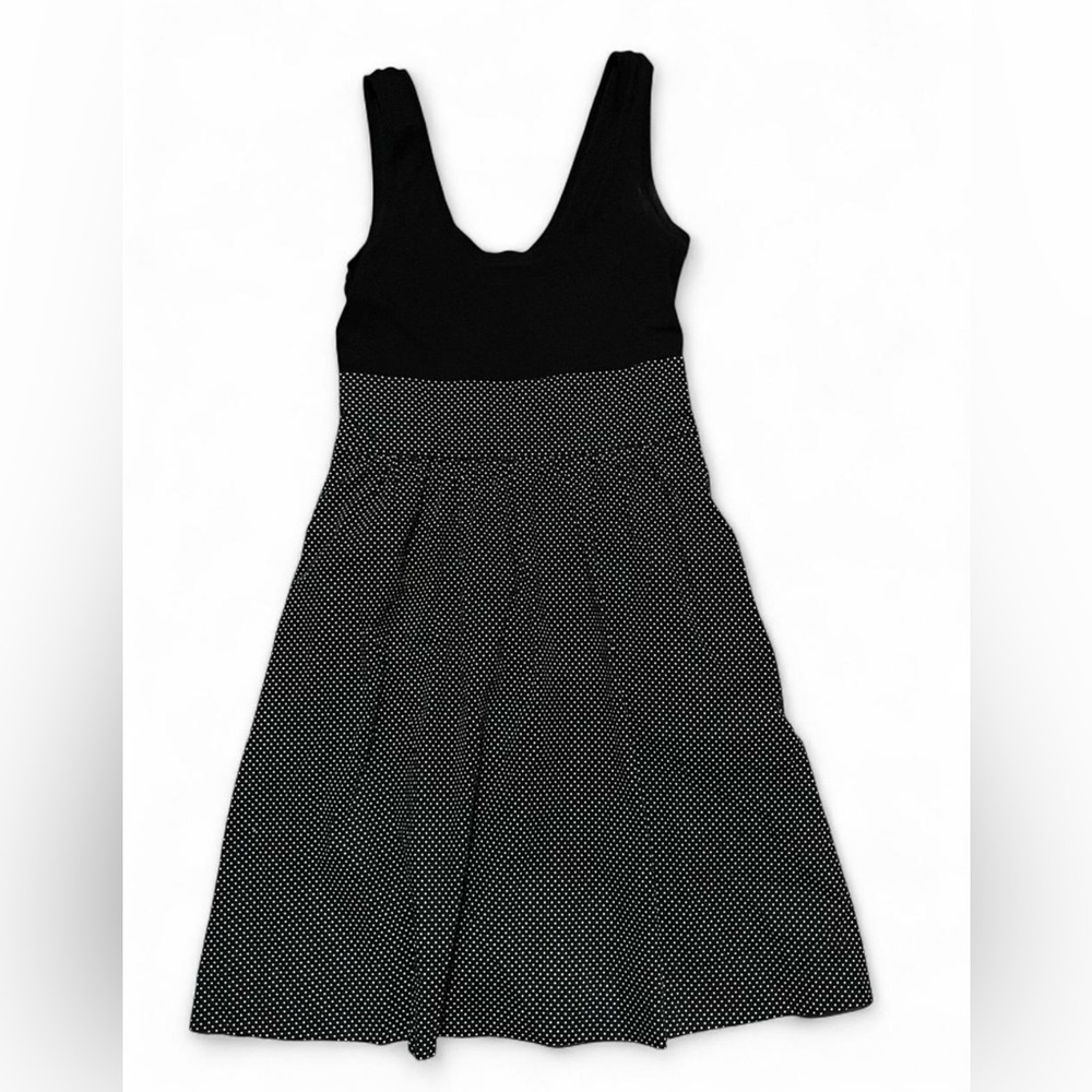 Express Women’s Black and White Polka Dot Tank Top Midi Dress Size 2